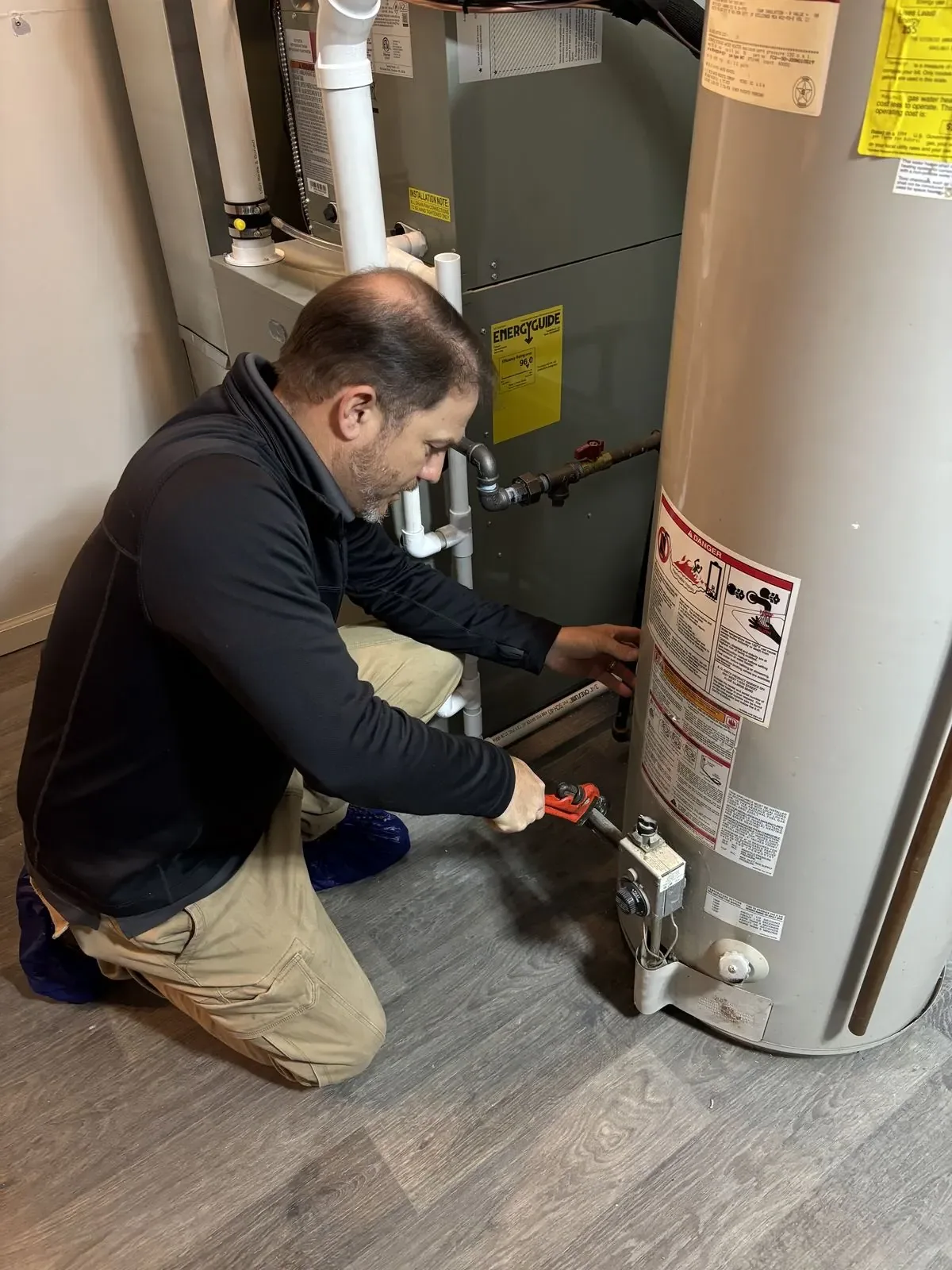 A Delta T technician on the job in the KC metro
