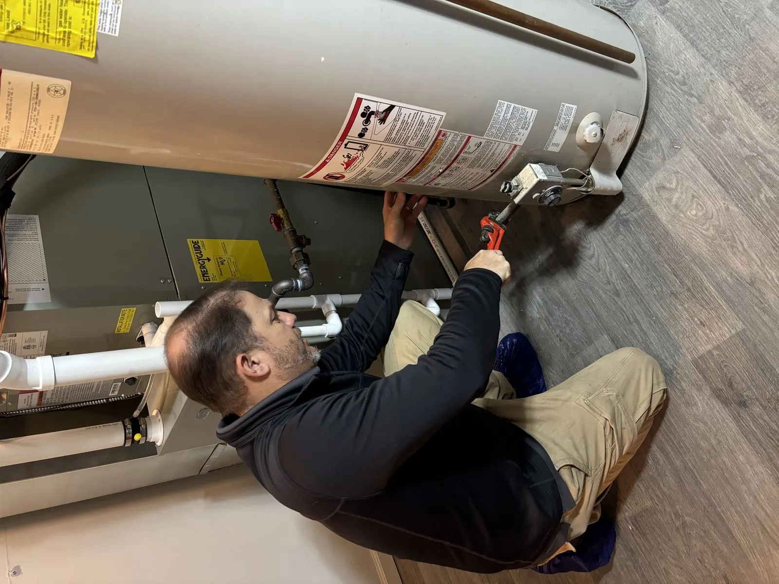 A Delta T technician on the job in the KC metro